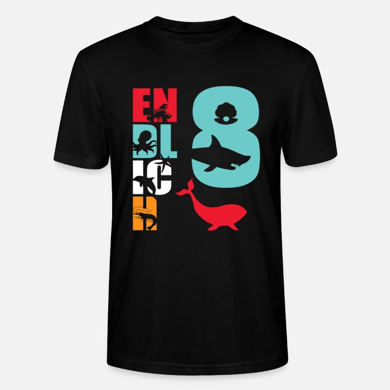 Enfin 8 Requin - T-shirt bio CRAFTER Stanley Stella Unisexe - noir