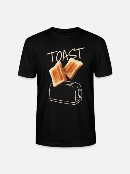 Toast Bread Toast Breakfast - Stanley/Stella CRAFTER Unisex Organic T-Shirt - black
