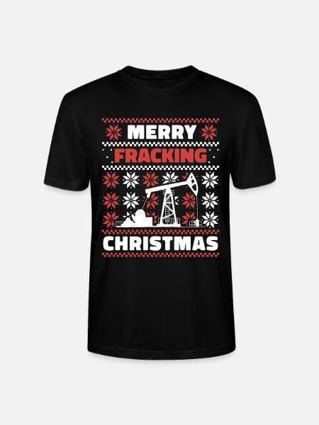 Ölfeld Bohrinsel Weihnachten Fracking - Stanley/Stella Unisex Bio-T-Shirt CRAFTER - Schwarz