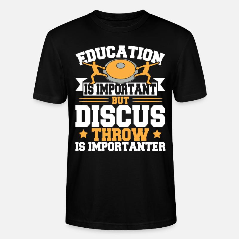 Diskuswerfen Diskuswerfer Geschenk - Stanley/Stella Unisex Bio-T-Shirt CRAFTER - Schwarz
