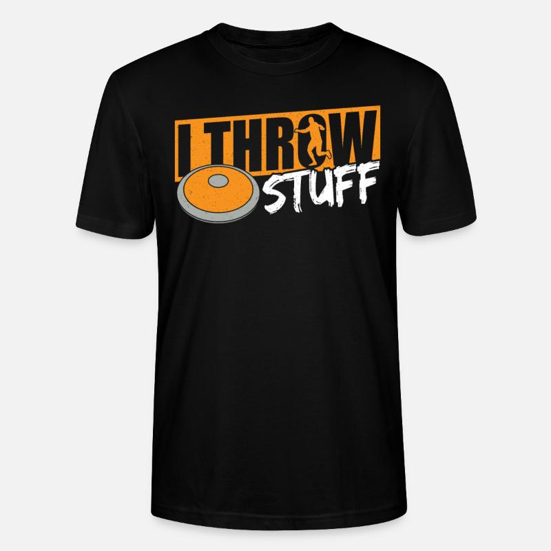 Diskuswerfen Diskuswerfer Geschenk - Stanley/Stella Unisex Bio-T-Shirt CRAFTER - Schwarz