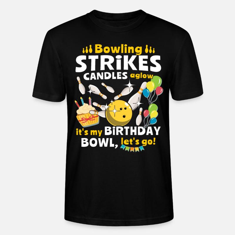 Bowling, Bowler d’anniversaire - T-shirt bio CRAFTER Stanley Stella Unisexe - noir