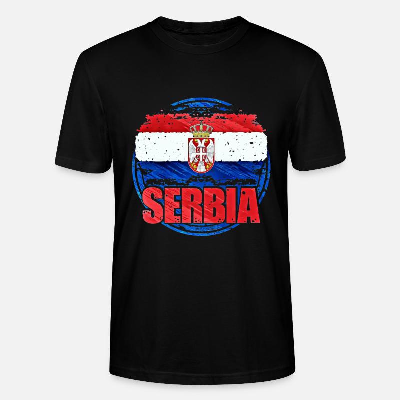 Serbien - Stanley/Stella Unisex Bio-T-Shirt CRAFTER - Schwarz