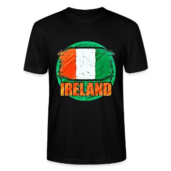 Irlande - T-shirt bio CRAFTER Stanley Stella Unisexe - noir - Devant - Alina (178cm) & Michal (187cm)
