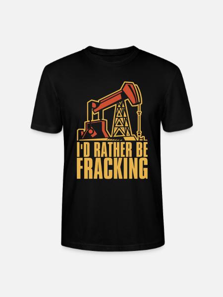 Ölfeld Bohrinsel Humor Fracking - Stanley/Stella Unisex Bio-T-Shirt CRAFTER - Schwarz
