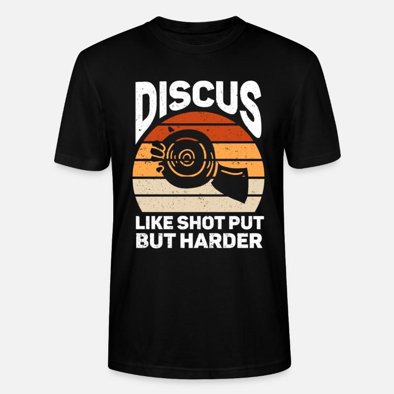 Diskuswerfer Leichtathletik Scheibenwurf - Stanley/Stella Unisex Bio-T-Shirt CRAFTER - Schwarz