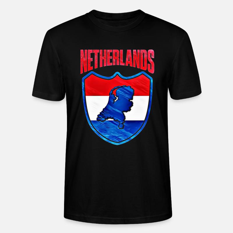 Niederlande - Stanley/Stella Unisex Bio-T-Shirt CRAFTER - Schwarz