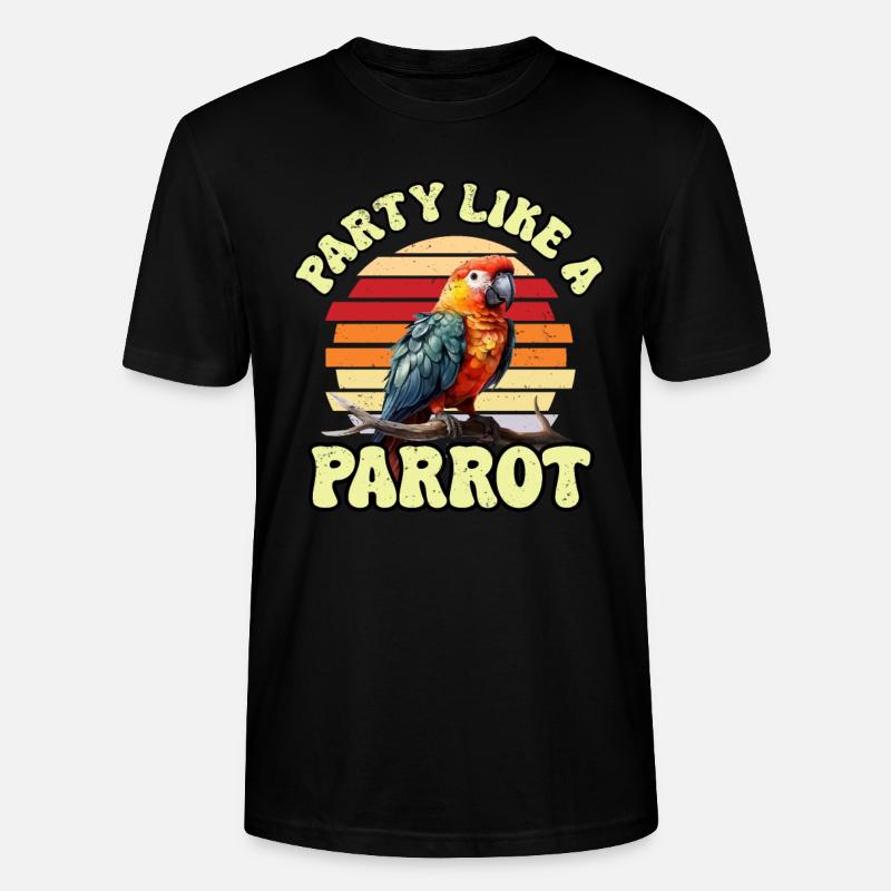 Perruche Perruche Oiseau Perruche Propriétaire - T-shirt bio CRAFTER Stanley Stella Unisexe - noir