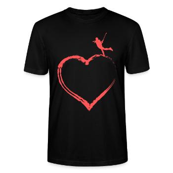 Field Hockey Heart - Stanley/Stella Unisex Bio-T-Shirt CRAFTER - Schwarz - Vorne - Alina (178cm) & Michal (187cm)