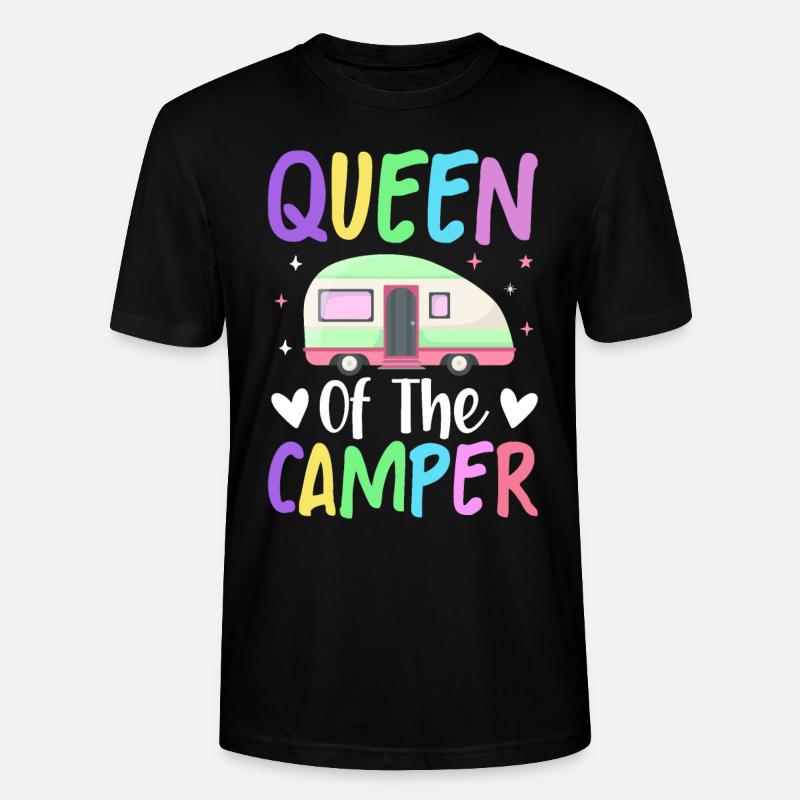 Weibliche Camper Wohnmobil Camping - Stanley/Stella Unisex Bio-T-Shirt CRAFTER - Schwarz