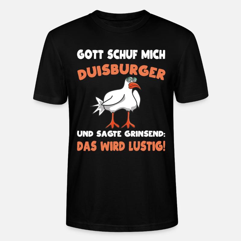 Gott mich schuf als Duisburger - Stanley/Stella Unisex Bio-T-Shirt CRAFTER - Schwarz