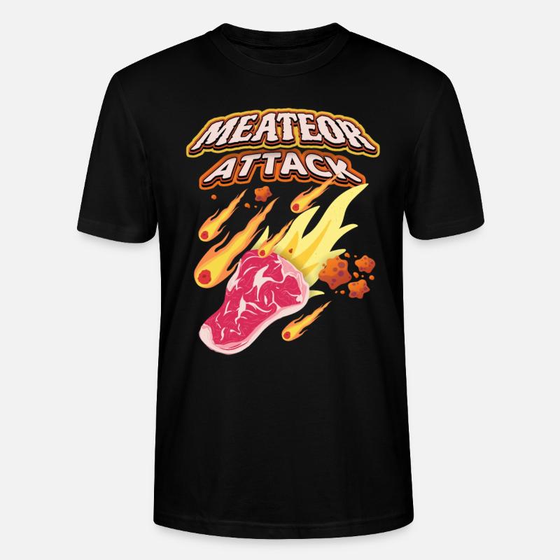 Steak, Fleisch, lustiger Spruch - Stanley/Stella Unisex Bio-T-Shirt CRAFTER - Schwarz