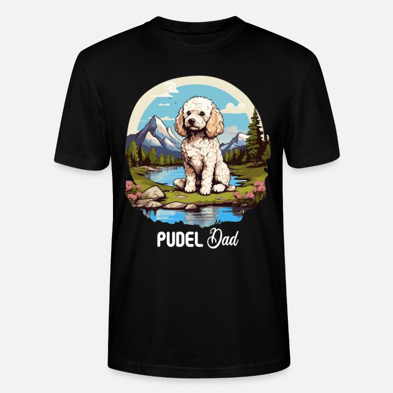Pudel - Stanley/Stella Unisex Bio-T-Shirt CRAFTER - Schwarz