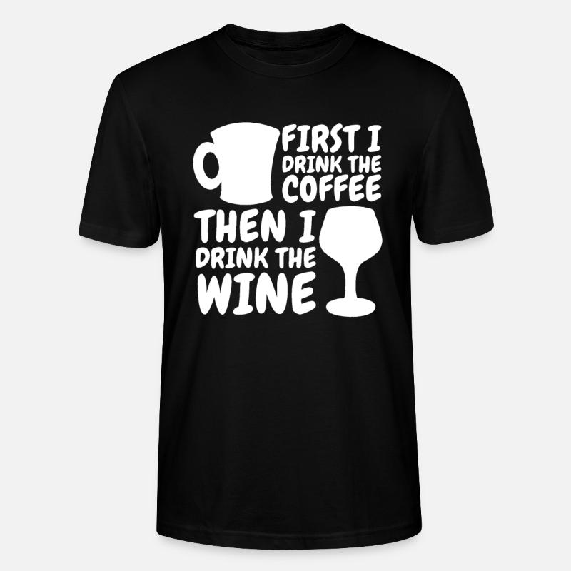 Café Café Café Vin - T-shirt bio CRAFTER Stanley Stella Unisexe - noir