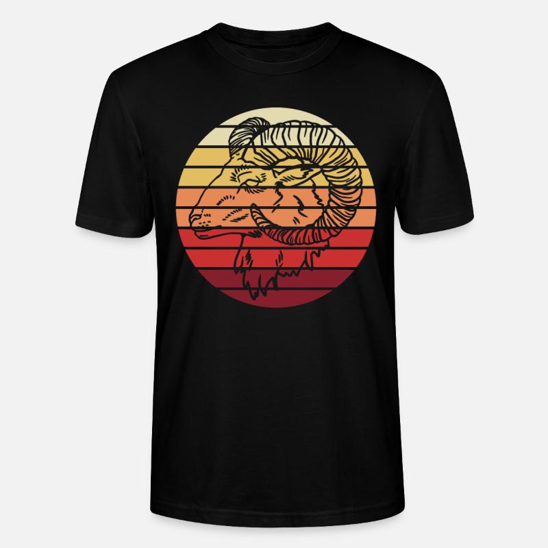 Einzelner Widder Astrologie Sternzeichen Geschenk - Stanley/Stella Unisex Bio-T-Shirt CRAFTER - Schwarz