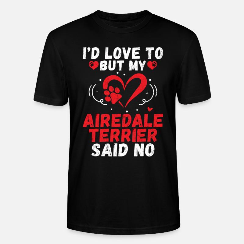 Cadeaux Airedale Terrier - T-shirt bio CRAFTER Stanley Stella Unisexe - noir