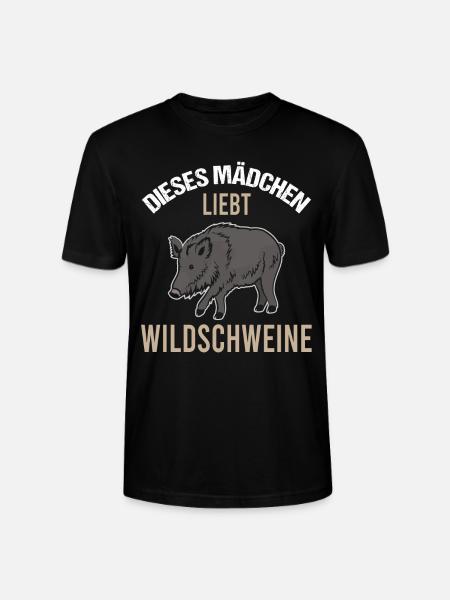 Mädchen Wildschweinliebe Charmantes Geschenk - Stanley/Stella Unisex Bio-T-Shirt CRAFTER - Schwarz