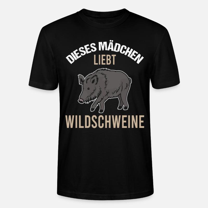 Mädchen Wildschweinliebe Charmantes Geschenk - Stanley/Stella Unisex Bio-T-Shirt CRAFTER - Schwarz