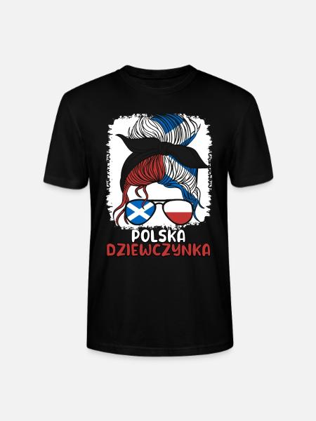Polska dziewczyna Polish Girl Poland Scotland - Stanley/Stella CRAFTER Unisex Organic T-Shirt - black