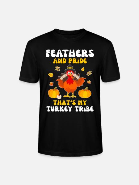 Turkey Thanksgiving - Stanley/Stella CRAFTER Unisex Organic T-Shirt - black