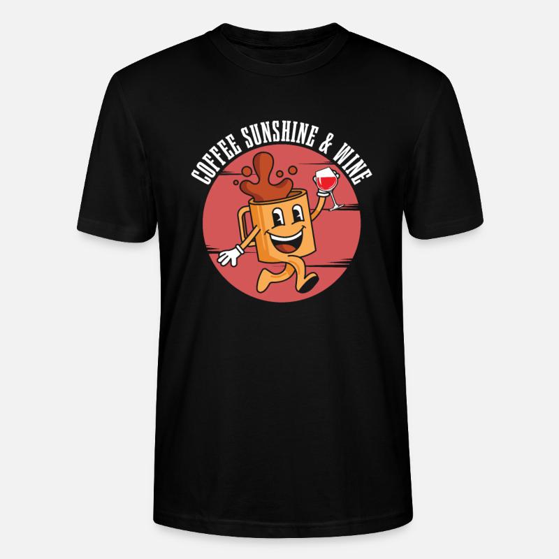 Kaffee Cafe Kaffeewein - Stanley/Stella Unisex Bio-T-Shirt CRAFTER - Schwarz