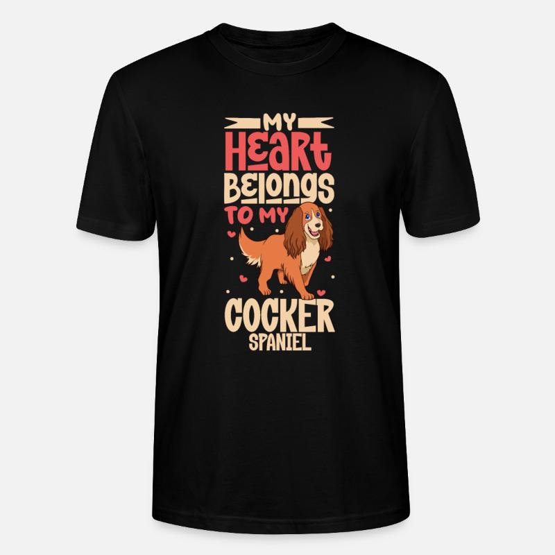 Dog Love - Cocker Spaniel - T-shirt bio CRAFTER Stanley Stella Unisexe - noir