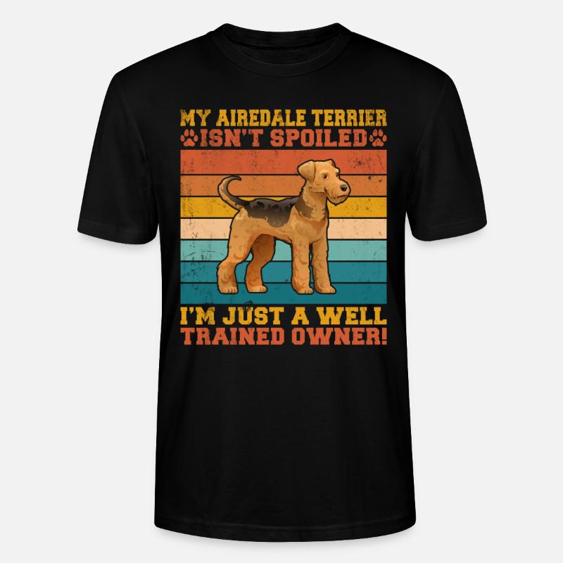 Cadeaux Airedale Terrier - T-shirt bio CRAFTER Stanley Stella Unisexe - noir