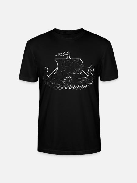 Wikinger Mittelaltermarkt Boot Langboot Ruderer - Stanley/Stella Unisex Bio-T-Shirt CRAFTER - Schwarz