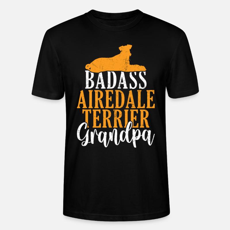 Cadeaux Airedale Terrier - T-shirt bio CRAFTER Stanley Stella Unisexe - noir