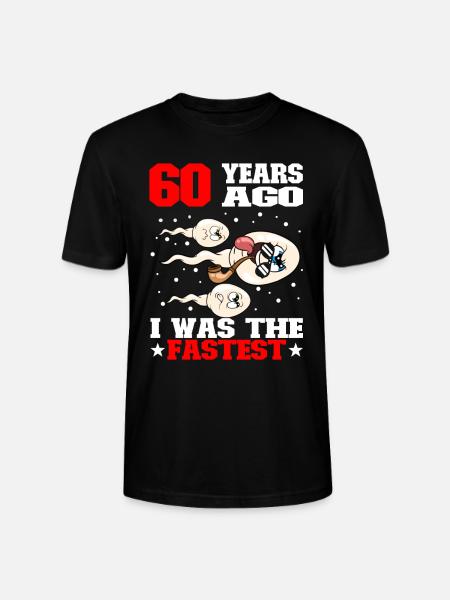 Sjov fødselsdag siger 60 år gammel - Stanley Stella CRAFTER unisex økologisk-T-shirt - sort