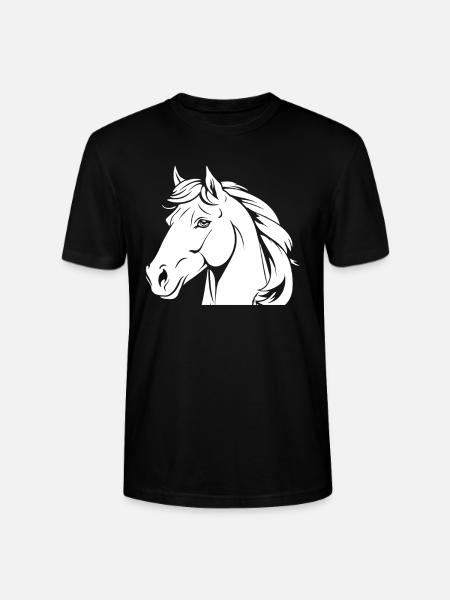 Horse Equestrian Head - Stanley/Stella CRAFTER Unisex Organic T-Shirt - black