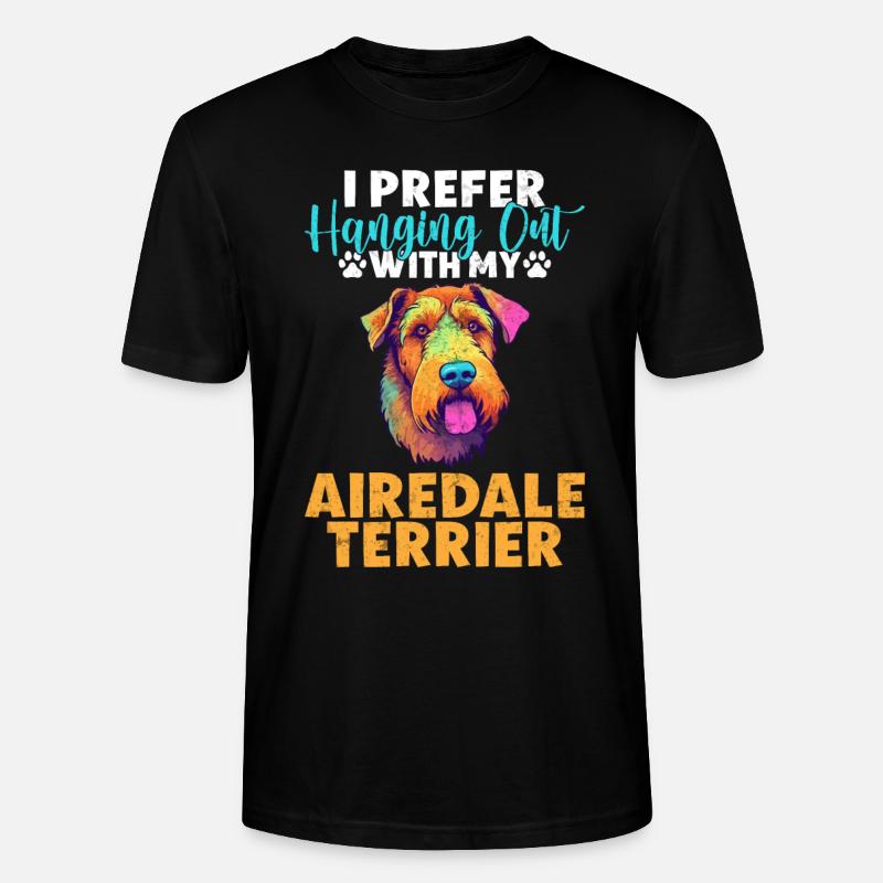 Cadeaux Airedale Terrier - T-shirt bio CRAFTER Stanley Stella Unisexe - noir