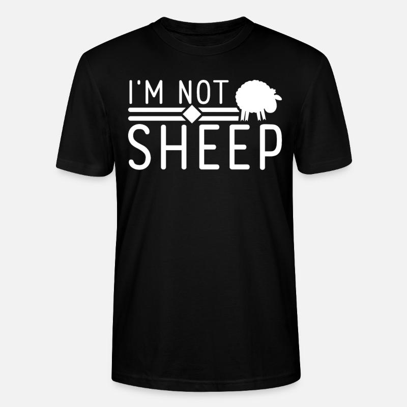 Schäfchen Schafe Schaf - Stanley/Stella Unisex Bio-T-Shirt CRAFTER - Schwarz