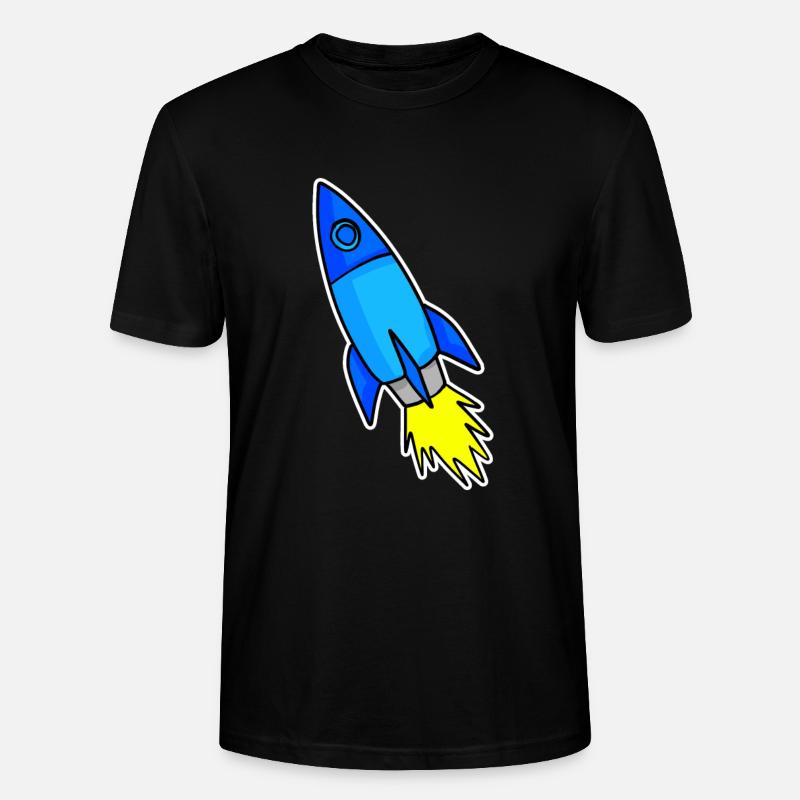 Fusée bleue - T-shirt bio CRAFTER Stanley Stella Unisexe - noir