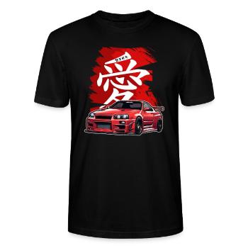 Jdm / Tuning / Turbocompresseur / Jantes / Chiptuning - T-shirt bio CRAFTER Stanley Stella Unisexe - noir - Devant - Alina (178cm) & Michal (187cm)