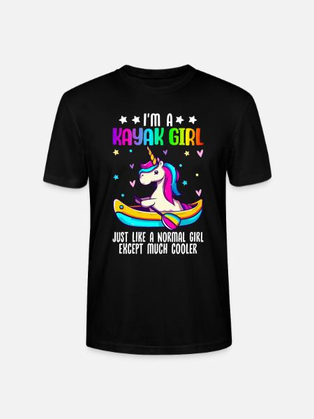 Kayaking Female Kayaker - Stanley/Stella CRAFTER Unisex Organic T-Shirt - black