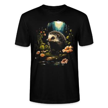 Drôle, Mignon, Animaux sauvages - T-shirt bio CRAFTER Stanley Stella Unisexe - noir - Devant - Alina (178cm) & Michal (187cm)