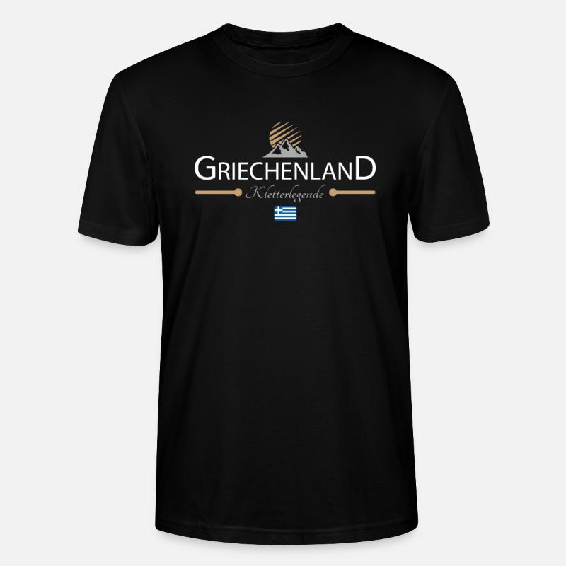 Griechenland Klettern - Stanley/Stella Unisex Bio-T-Shirt CRAFTER - Schwarz