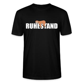 Ruhestand Rentner Rente Pension Renteneintritt - Stanley/Stella Unisex Bio-T-Shirt CRAFTER - Schwarz - Vorne - Alina (178cm) & Michal (187cm)