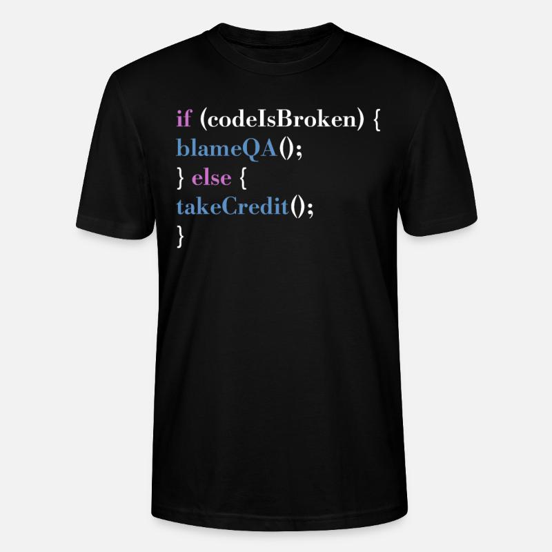 Programmer QA Saying Computer Programming - Stanley/Stella Unisex Bio-T-Shirt CRAFTER - Schwarz
