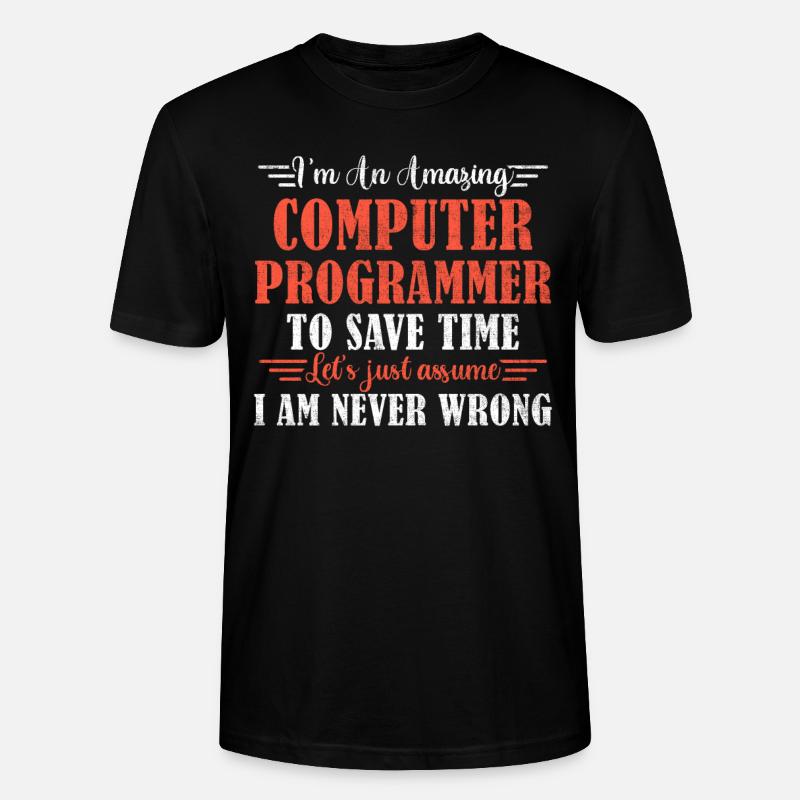 Awesome Computer Programmer - Stanley/Stella CRAFTER Unisex Organic T-Shirt - black