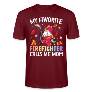 Incendie - T-shirt bio CRAFTER Stanley Stella Unisexe - bordeaux - Devant - Alina (178cm) & Michal (187cm)