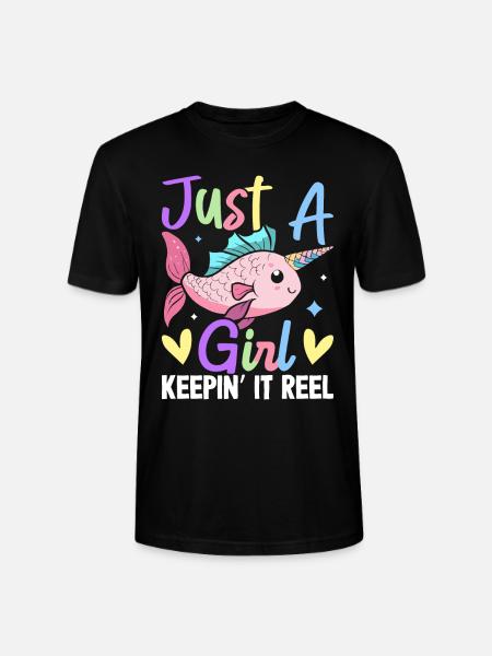 Lustiges Fischermädchen Weiblicher Fischer - Stanley/Stella Unisex Bio-T-Shirt CRAFTER - Schwarz