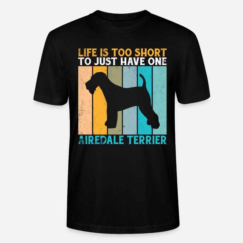 Cadeaux Airedale Terrier - T-shirt bio CRAFTER Stanley Stella Unisexe - noir