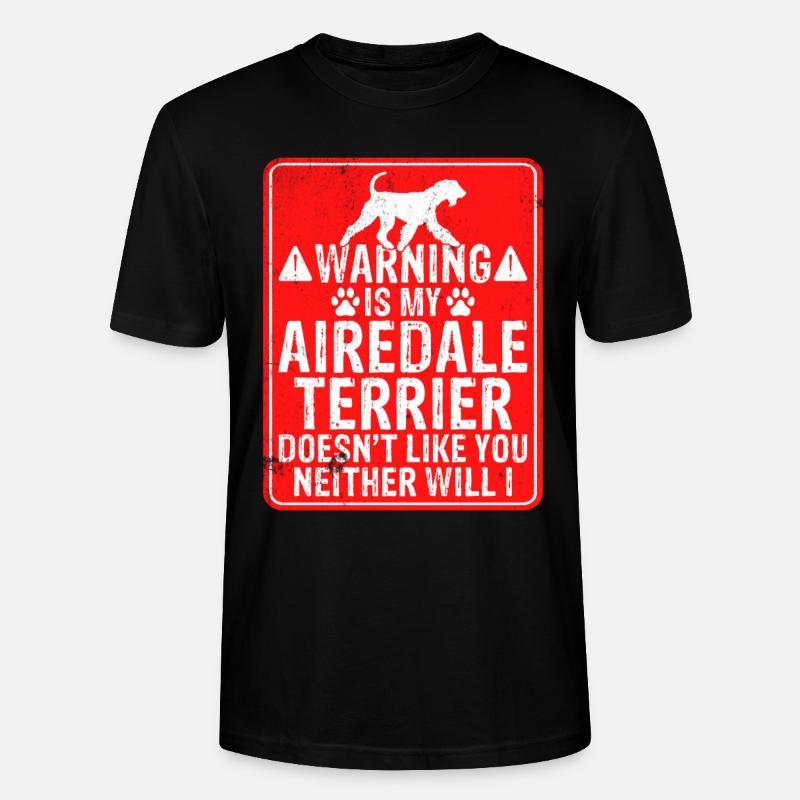 Cadeaux Airedale Terrier - T-shirt bio CRAFTER Stanley Stella Unisexe - noir