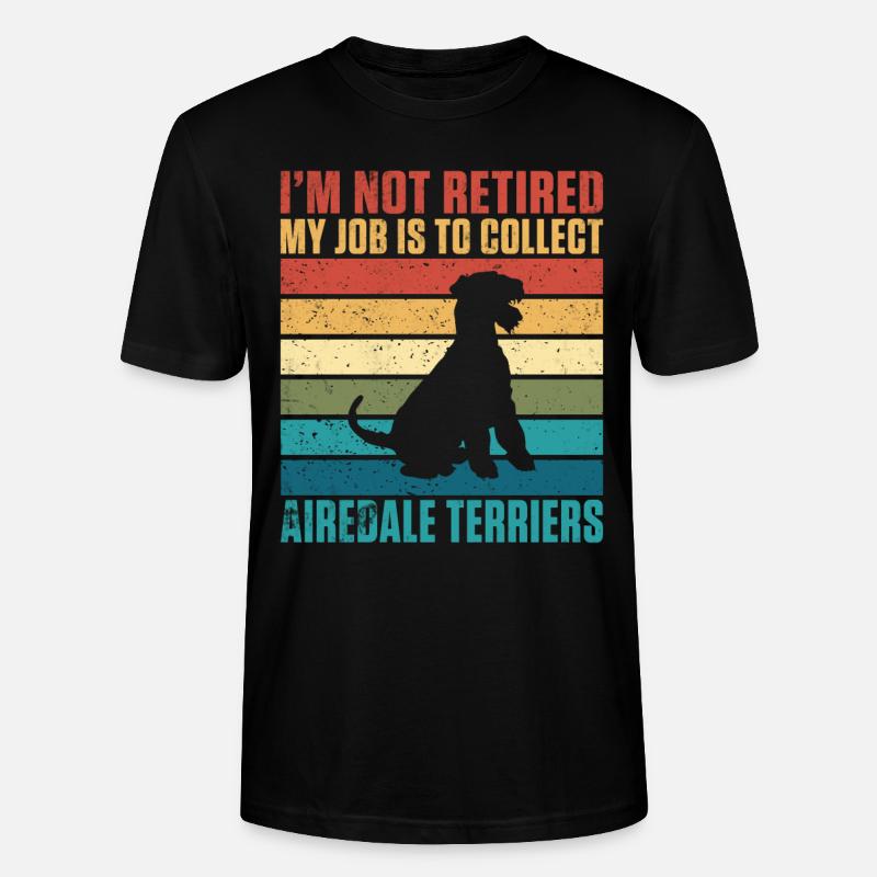 Cadeaux Airedale Terrier - T-shirt bio CRAFTER Stanley Stella Unisexe - noir