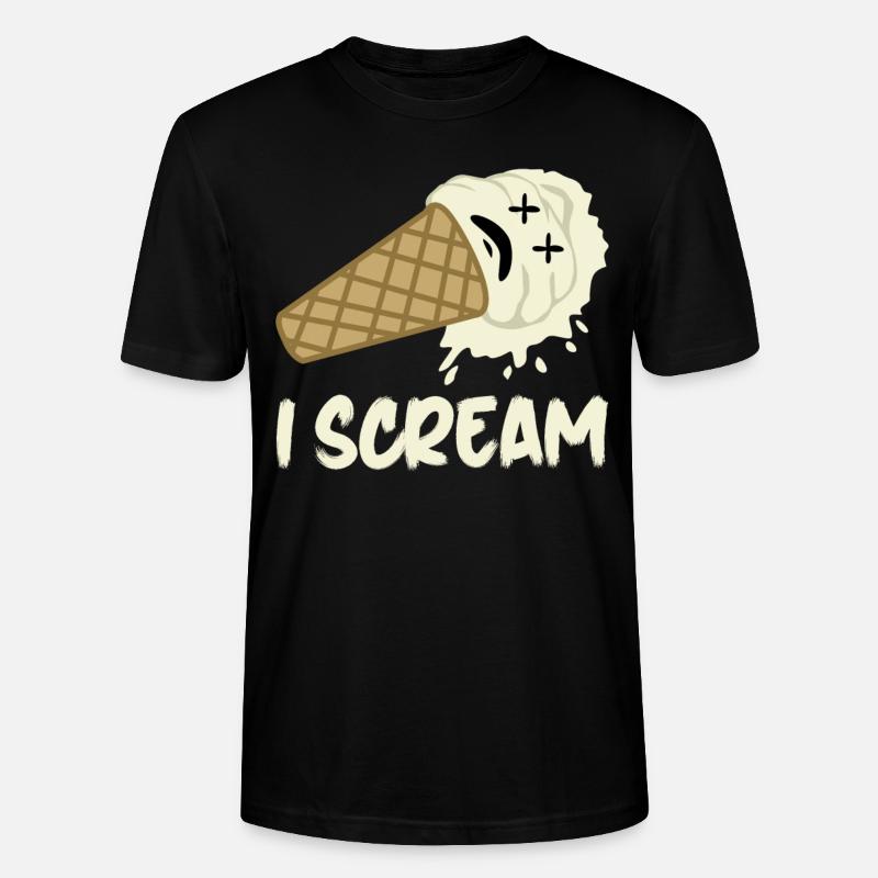 Crème glacée Screaming Crème glacée - T-shirt bio CRAFTER Stanley Stella Unisexe - noir