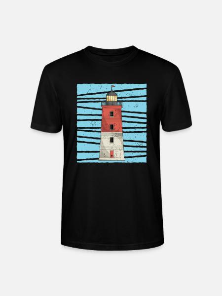 Ocean Lighthouse Lover Gift Lighthouse - Stanley/Stella CRAFTER Unisex Organic T-Shirt - black