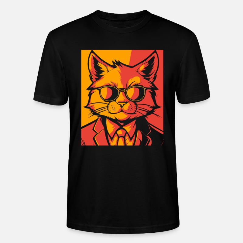 Katze - Stanley/Stella Unisex Bio-T-Shirt CRAFTER - Schwarz