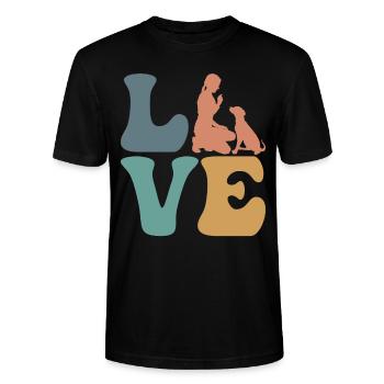 Dog Trainer Dog Training - Stanley/Stella CRAFTER Unisex Organic T-Shirt - black - Front - Alina (178cm) & Michal (187cm)